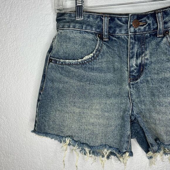 BDG Urban Outfitters A-Line Cutoff Raw Hem Women's Mid-Rise Jean Shorts Size 25 - Picture 5 of 13